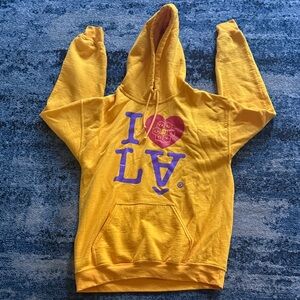 Yellow 'I Love LA' Hoodie